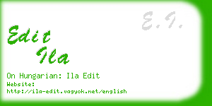 edit ila business card